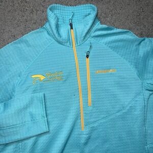 Patagonia Women's R1 Pullover Vjosa Light Blue Zip Fleece Regulator Polartec M